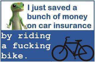 saved money on my car insurance riding a bike