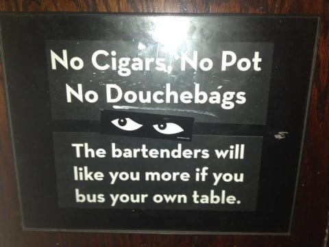 ruby room no douche bags no douchebags