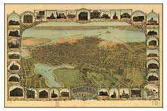 Oakland Map Panoramic