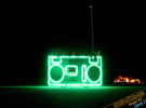 Glwoing Boombox art car