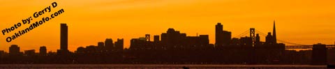 San Francisco panoramic silhouette