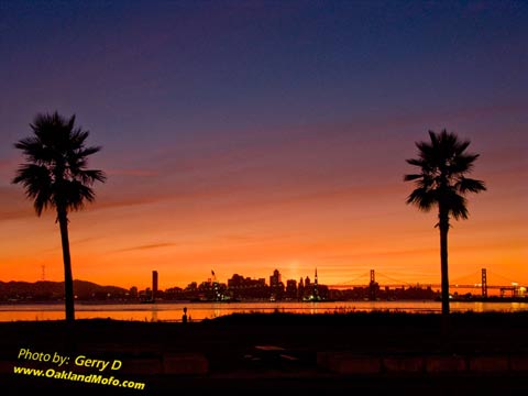 San Francisco Sunset from Port of Oakland