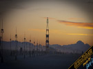 Sunrise at Burning Man over the Playa